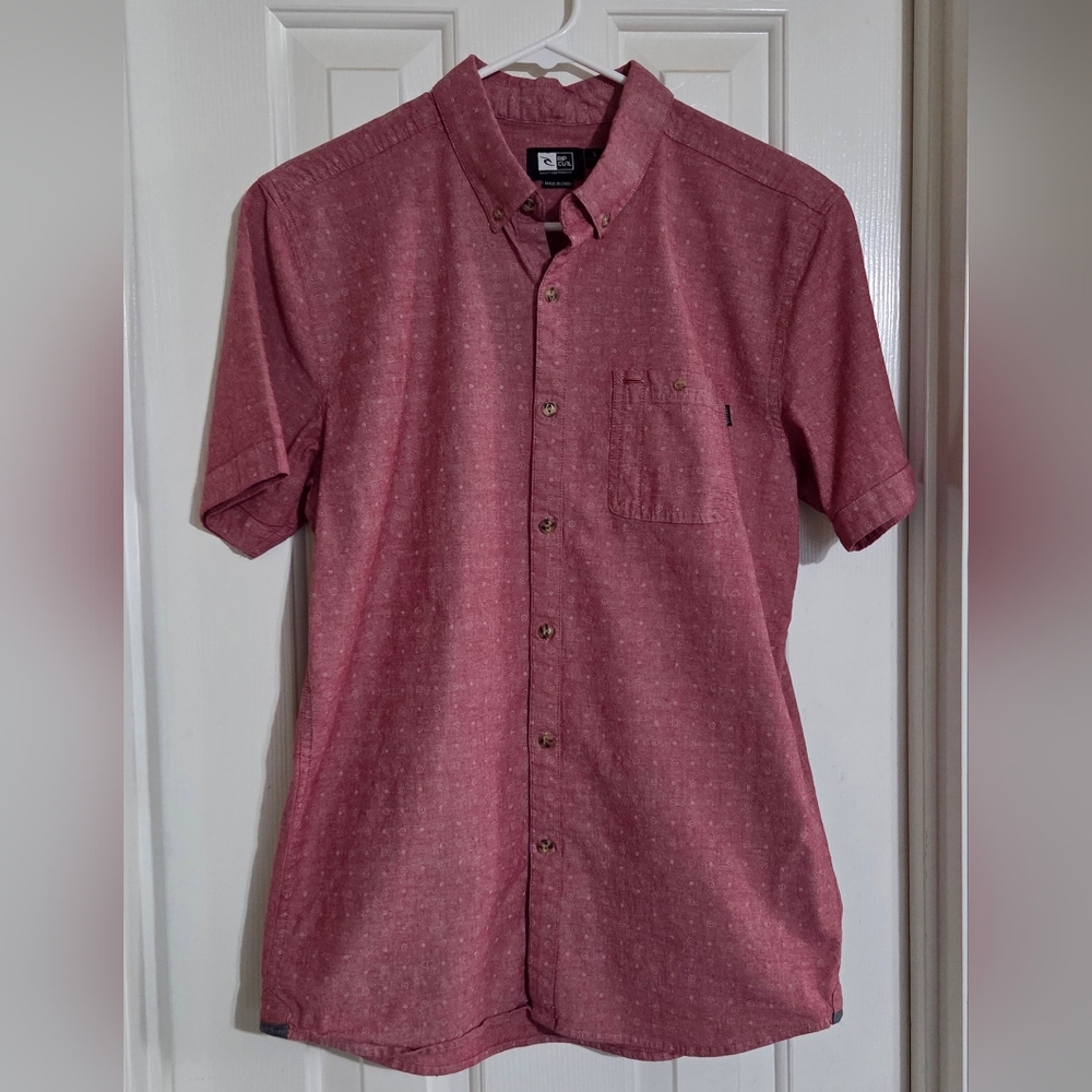Rip Curl Men's Red Short Sleeve Shirt